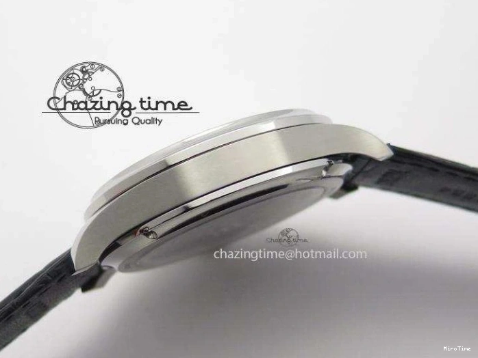 MIROTIME 0518 UrbanStyle Portuguese Tourbillon Power Reserve Moonphase SS White Dial On Black Leather Strap 7318